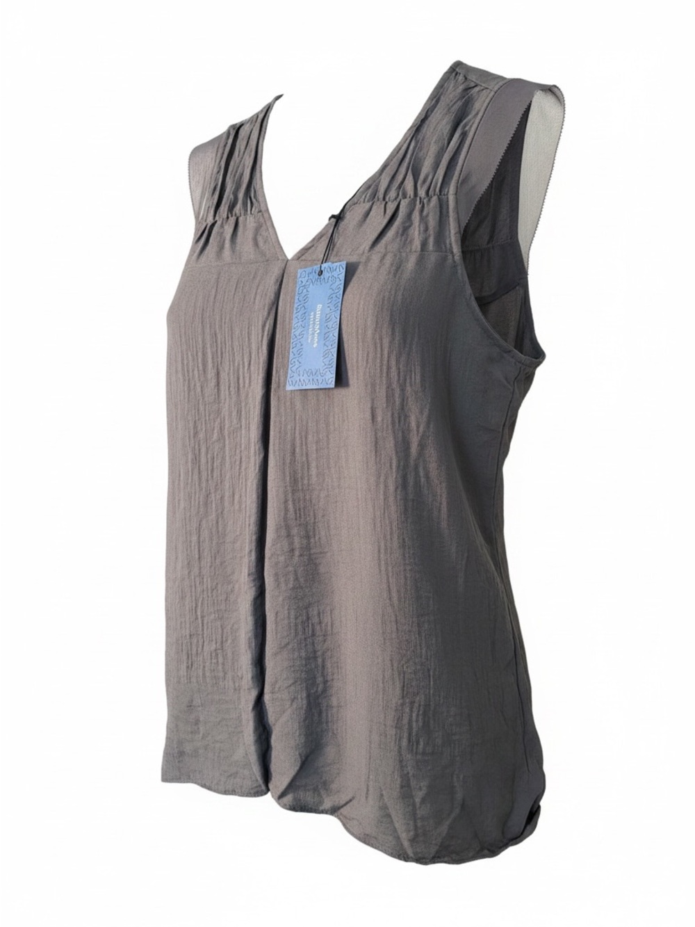 Simply Vera Vera Wang Gray Sleeveless V-Neck Gathered Yoke Camisole - Picture 1 of 5